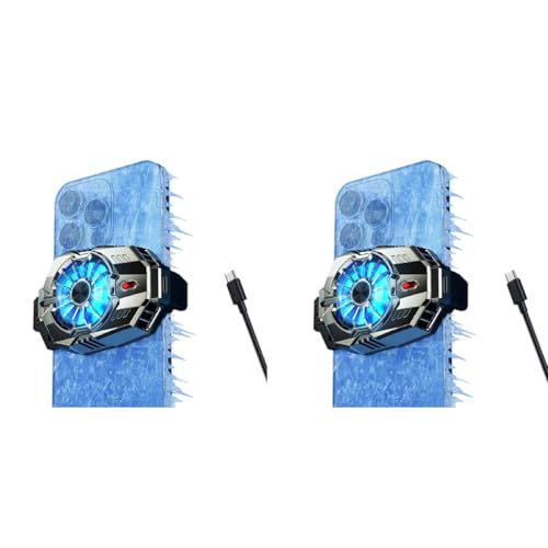 Verilux® Phone Cooler for Gaming,Universal Moblie Cooler with Two Cooling Speeds,Mobile Phone Radiator Case for iPhone Android Smartphones from 4.5 to 7in Cell Gaming 2 PCS Verilux® Phone Cooler for Gaming,Universal Moblie Cooler with Two Cooling Speeds,Mobile Phone Radiator Case for iPhone Android Smartphones from 4.5 to 7in Cell Gaming 2 PCS